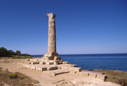 Colonna del Tempio di Hera Lacinia nell'area archeologica di Capo Colonna